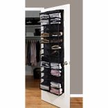 Ajtóra szerelhető cipőtároló-fekete