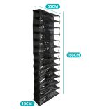 Ajtóra szerelhető cipőtároló-fekete