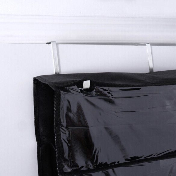 Ajtóra szerelhető cipőtároló-fekete