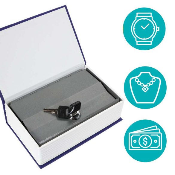 Könyv alakú biztonsági doboz-kék