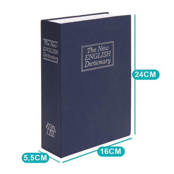 Könyv alakú biztonsági doboz-kék