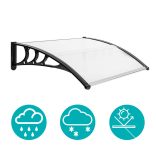 Műanyag előtető több méretben és színben-120x90 cm-fekete