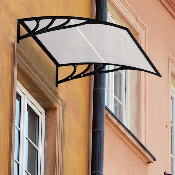 Műanyag előtető több méretben és színben-120x90 cm-fekete