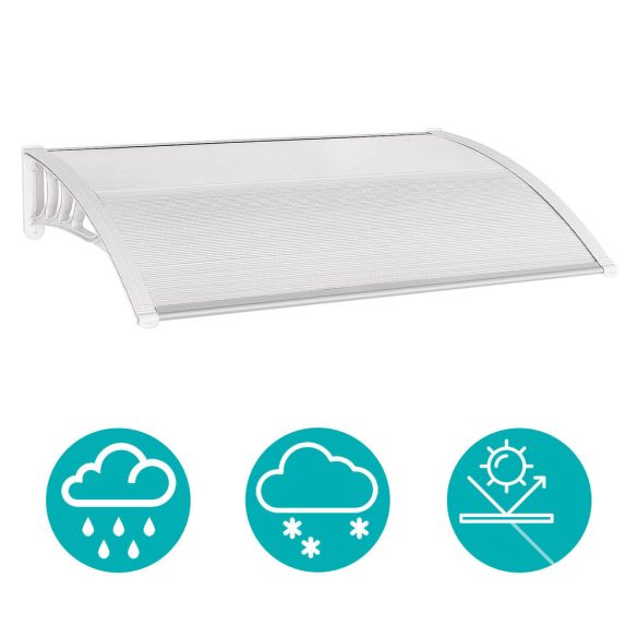 Műanyag előtető több méretben és színben-120x90 cm-fehér