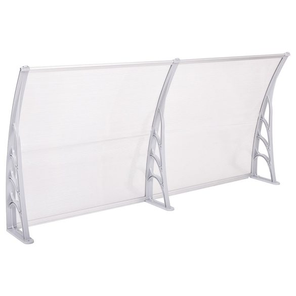 Műanyag előtető több méretben és színben-240x90 cm-fehér