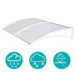 Műanyag előtető több méretben és színben-240x90 cm-fehér