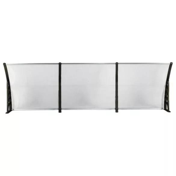 Műanyag előtető több méretben és színben-300x90 cm-fekete