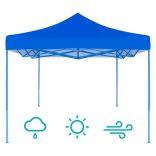 Összecsukható kerti pavilon több típusban-2,9x2,9 méteres-kék-pavilon