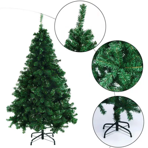 Nordmann műfenyő fém talppal, 4 méretben-120 cm