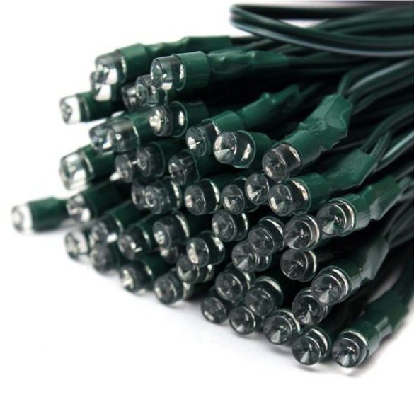 100 LED-es napelemes kerti fényfüzér-20 méteres-hideg fehér