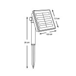 100 LED-es napelemes kerti fényfüzér-20 méteres-színes