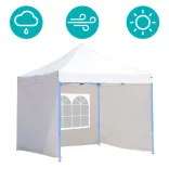 Összecsukható kerti pavilon több típusban-2,9x2,9 méteres-fehér-pavilon+oldalfal