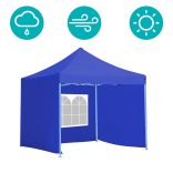 Összecsukható kerti pavilon több típusban-2,9x2,9 méteres-kék-pavilon+oldalfal+hordtáska