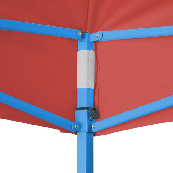 Összecsukható kerti pavilon több típusban-2,9x4,25 méteres-piros-pavilon+hordtáska