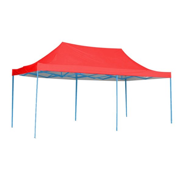 Összecsukható kerti pavilon több típusban-2,9x5,7 méteres-piros-pavilon+hordtáska