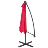 Függő napernyő 2,7 m, piros