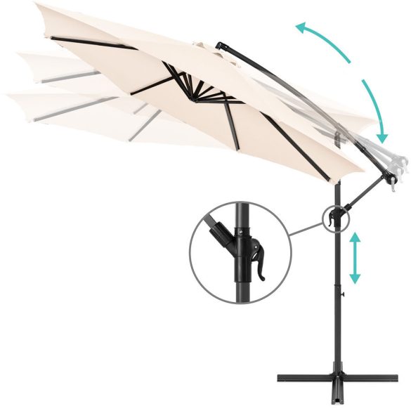 Függő napernyő 2,7 m, krém