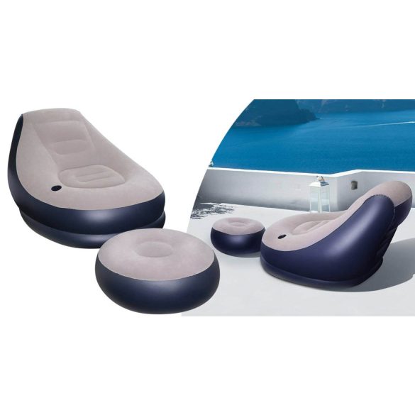 Felfújható fotel lábtartóval