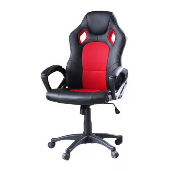 Gamer szék több színben - basic-színes háttámla, piros