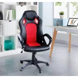 Gamer szék több színben - basic-színes háttámla, piros