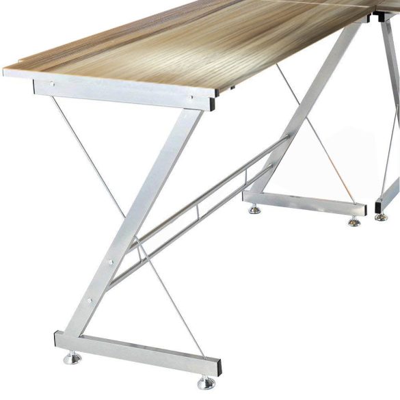 L alakú íróasztal-barna