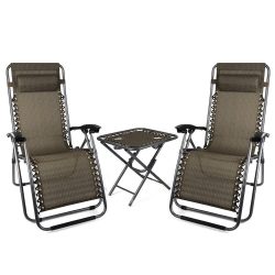 2 db zéró gravitáció kerti szék asztallal