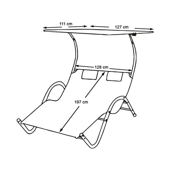 2 személyes DELUX napozóágy 3 színben-bézs