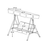 Kerti hintaágy választható színben-szürke