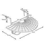 Lehajtható balkon asztal 2 színben-barna