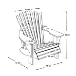 Fa kerti szék, szürke