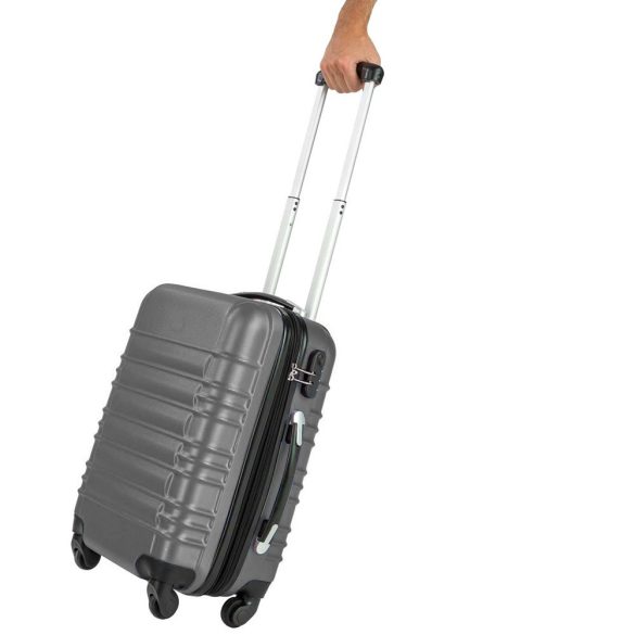 4 db-os merev falú bőrönd szett, 4 színben-szürke