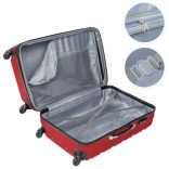 4 db-os merev falú bőrönd szett, 4 színben-piros