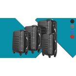 4 db-os merev falú bőrönd szett, 4 színben-piros