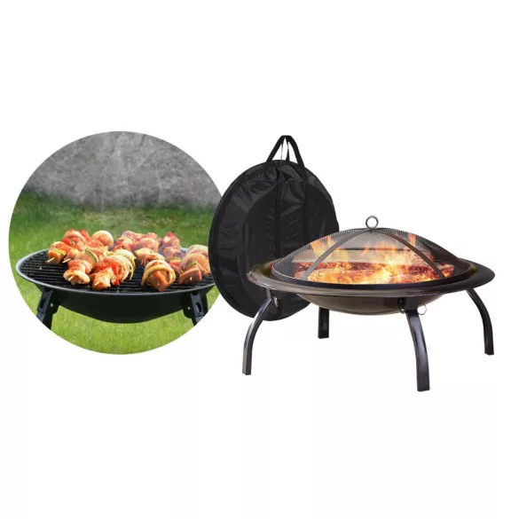 Tűzrakó és grillező, ajándék hordtáskával