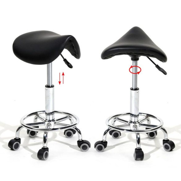 Nyerges, gurulós kozmetikai szék-fekete