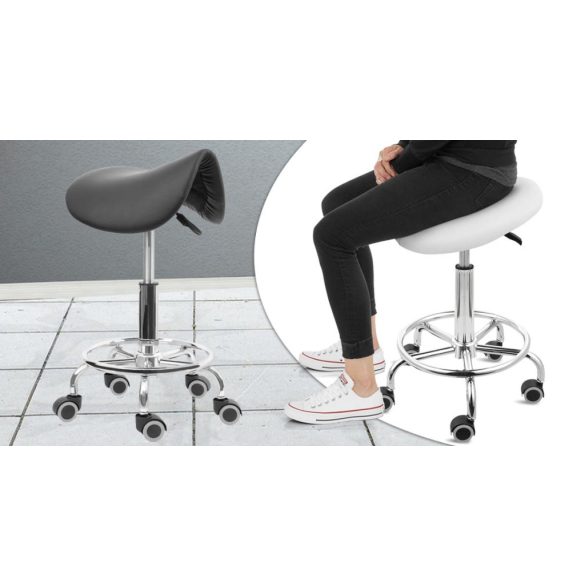 Nyerges, gurulós kozmetikai szék-fekete
