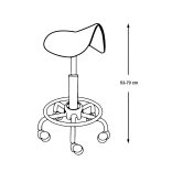 Nyerges, gurulós kozmetikai szék-fehér