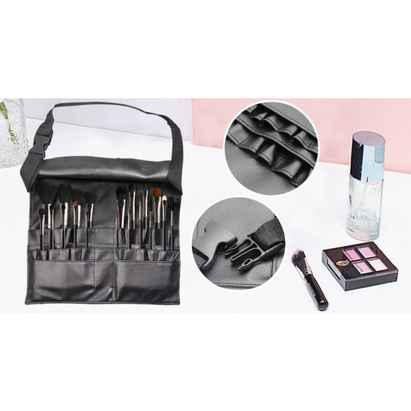 18 részes sminkecset készlet derékra csatolható tartóban