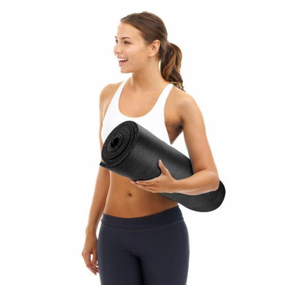 Jóga matrac, ajándék táskával, 3 színben-fekete