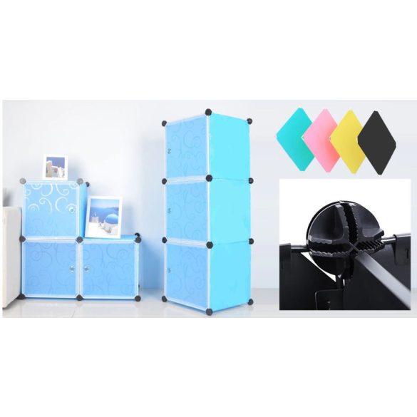 Műanyag elemes szekrény-kék