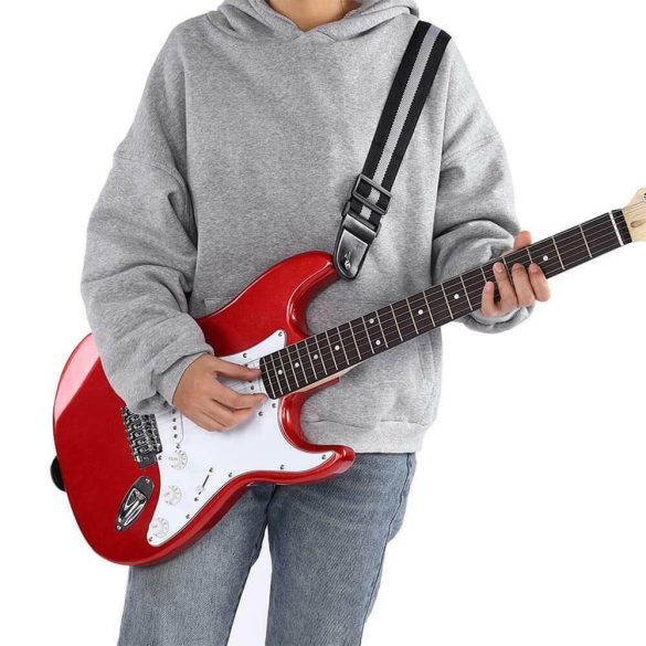 Elektromos gitár szett kezdőknek, ajándék erősítővel-piros