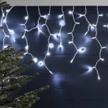 LED-es jégcsap fényfüggöny 2 méretben, hidegfehér-690 LED-del