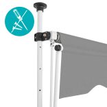 Feltekerhető napellenző, szürke, 250x120 cm