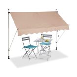 Feltekerhető napellenző több méretben és színben - bézs, 200x120cm