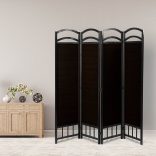 4 paneles térelválasztó paraván-sötétbarna