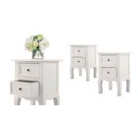 2 darabos éjjeliszekrény szett, fehér