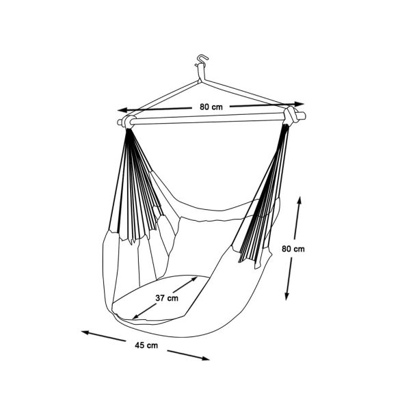Függőszék párnával-narancssárga