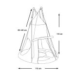 Fészekhinta-110 cm-es-piros-sátorral