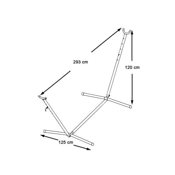 Függőágy tartóállvány-fém