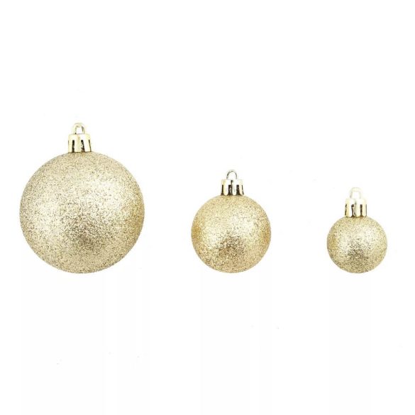 112 részes karácsonyfadísz, több színben-arany